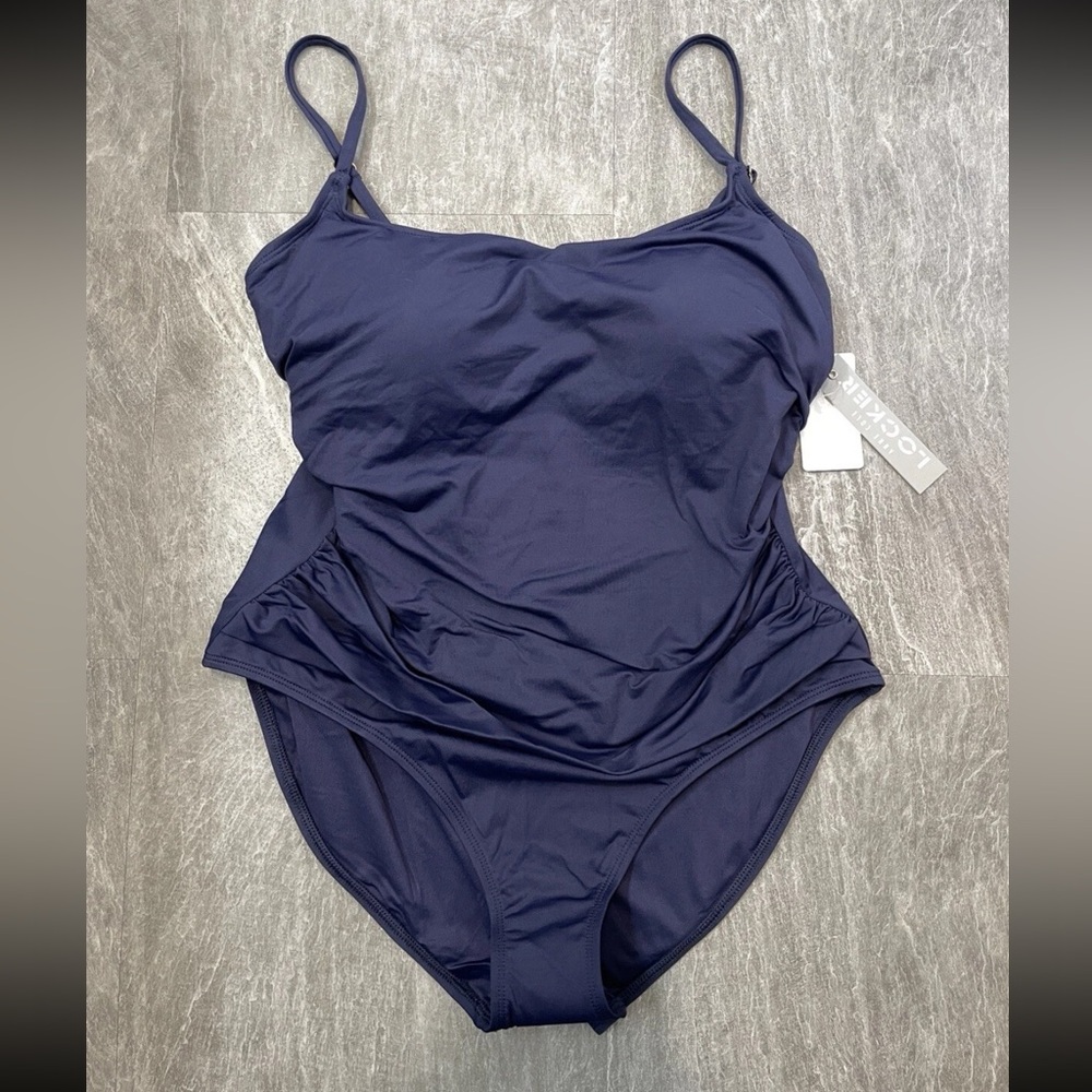 Anne Cole Women's Shirred Maillot One-Piece Swimsuit | Navy